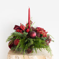 Merlot Tall Candle Centerpiece DB Studio