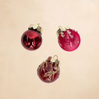 4cm Red Christmas Balls (Set of 12) DB Studio