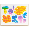Vibrant Life Series - Fruiting Fungi Card Porchlight Press Letterpress