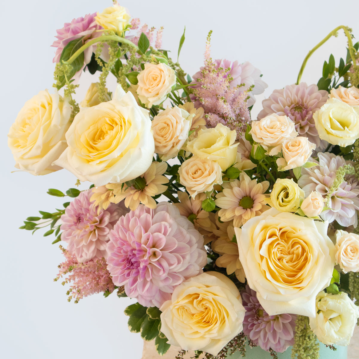 Buttercream Vase Arrangement Designer Blooms Canada