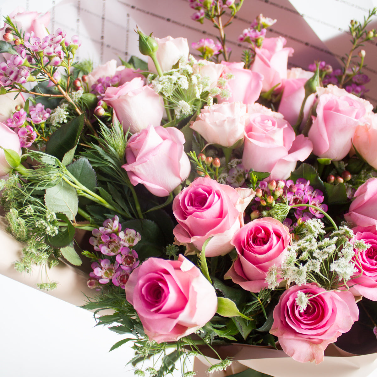 Classic Love Pink Rose Bouquet DB Studio