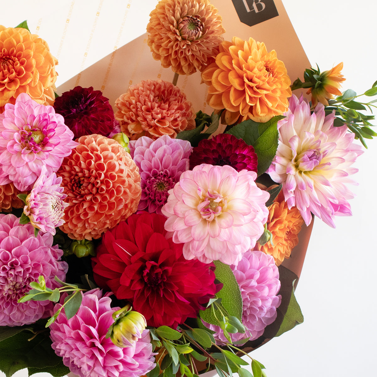 Dahlia Bright and Cheerful Bouquet Designer Blooms Canada