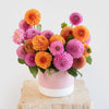Dahlia Bright and Cheerful Vase Arrangement DB Studio