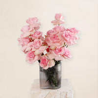 Dozen Pink Roses Vase DB Studio