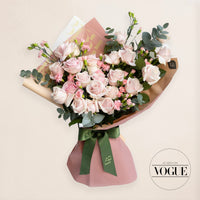 Classic Love Pink Rose Bouquet + Sweets Bundle DB Studio