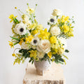 Lemon Chiffon Vase Arrangement DB Studio