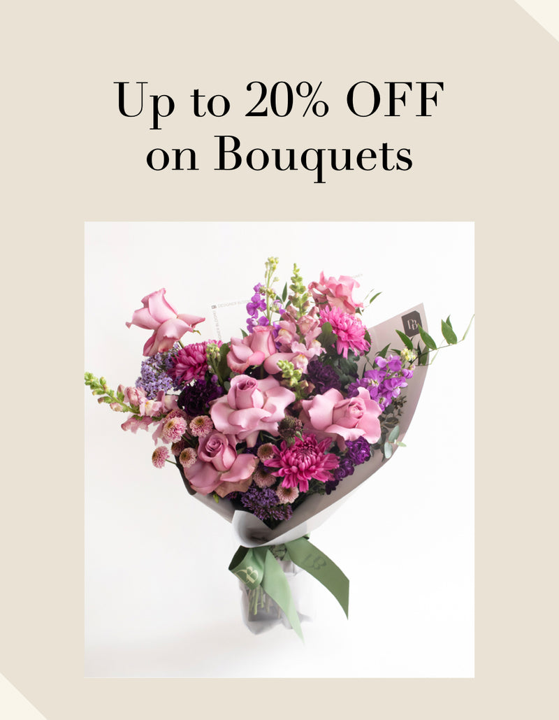 Get up to 20% OFF on Bouquets