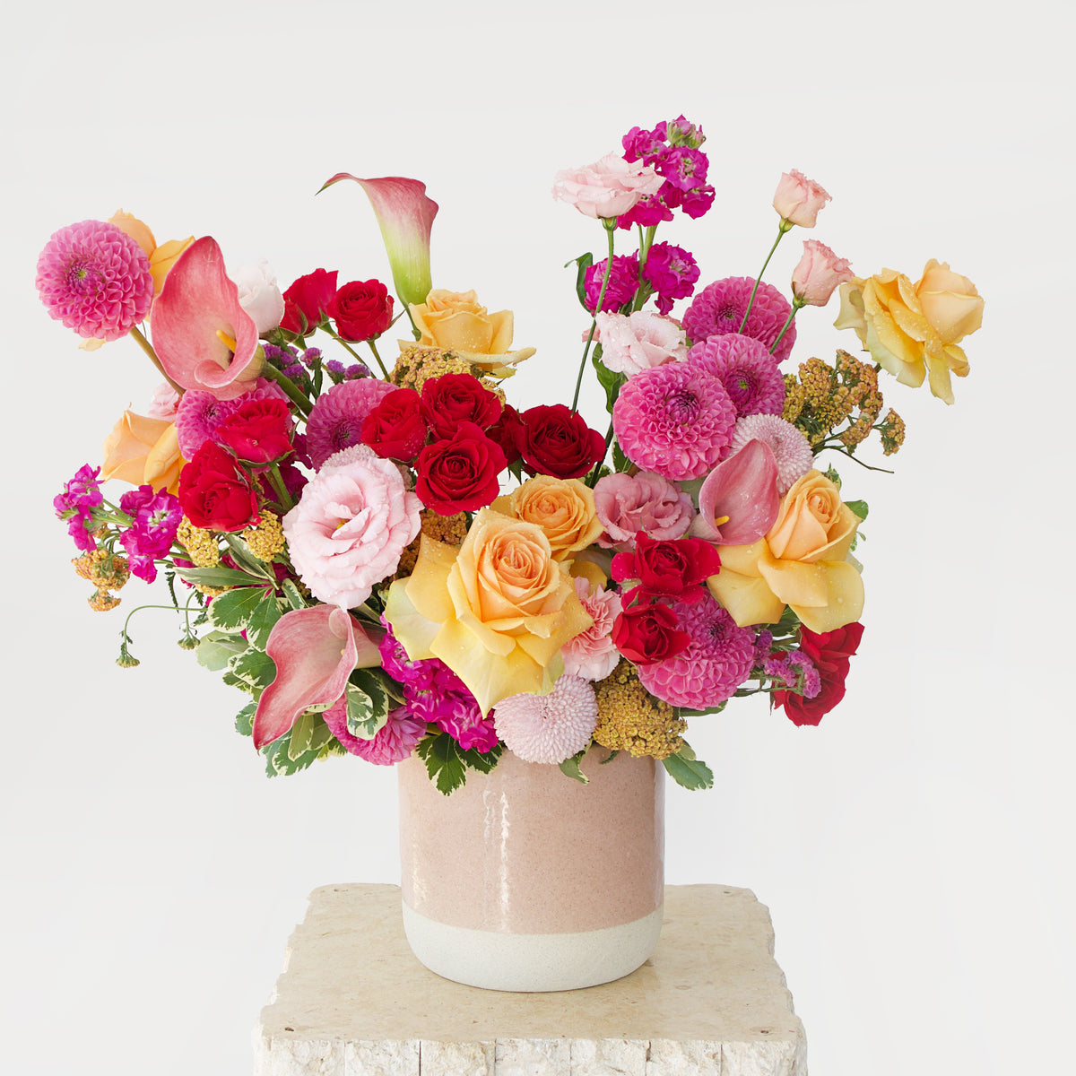 Buttercream Vase Arrangement Designer Blooms Canada