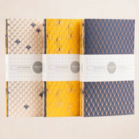 Set of 3 Pocket Letterpress Notebooks - Geometric Foil Porchlight Press Letterpress