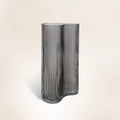Tall Wavy Ribbed Glass Vase DB Studio