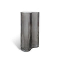 Tall Wavy Ribbed Glass Vase DB Studio